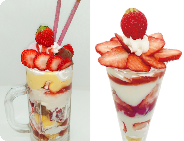 苺パフェ/苺ヨーグルト